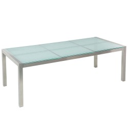 Zestaw ogrodowy dla 8 osób GROSSETO Szkło tłuczone Przezroczysty/ szary