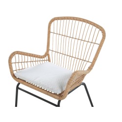 Zestaw mebli balkonowych z poduszkami LABICO Technorattan Jasnobrązowy