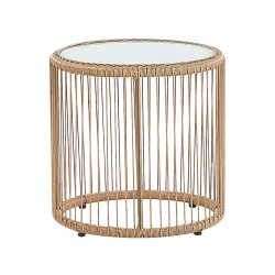 Zestaw mebli balkonowych z poduszkami LABICO Technorattan Jasnobrązowy