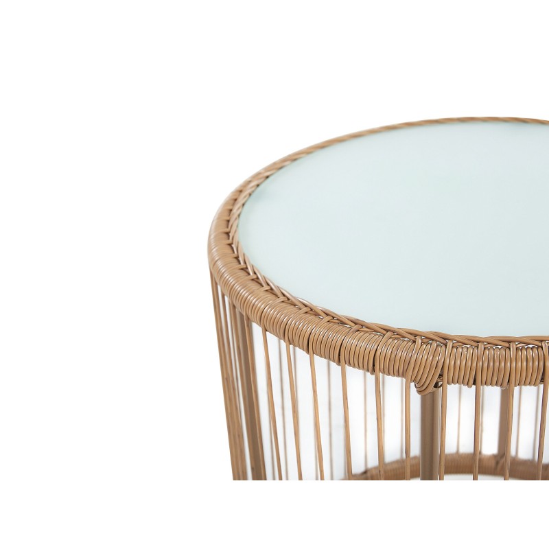 Zestaw mebli balkonowych z poduszkami LABICO Technorattan Jasnobrązowy