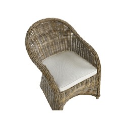 Zestaw ogrodowy dla 4 osób SUSUA/OLBIA z poduszkami Beton Jasnobrązowy