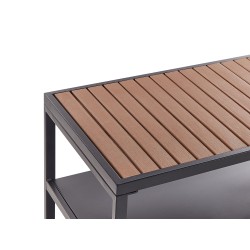 Wyspa kuchenna ogrodowa ze zlewem AVETRANA Metal Czarny