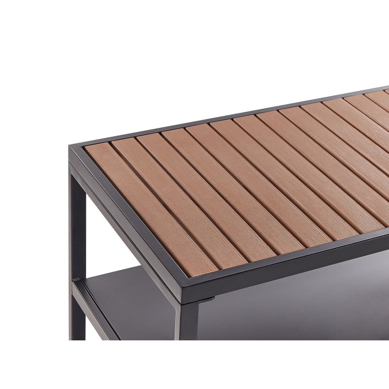 Wyspa kuchenna ogrodowa ze zlewem AVETRANA Metal Czarny