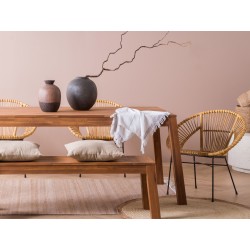 Zestaw ogrodowy z ławkami dla 6 osób LIVORNO Drewno akacjowe Brązowy