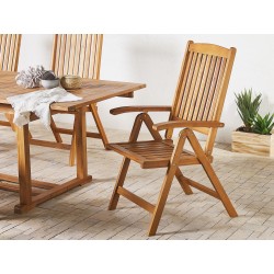 Zestaw ogrodowy dla 6 osób JAVA Drewno akacjowe Jasnobrązowy