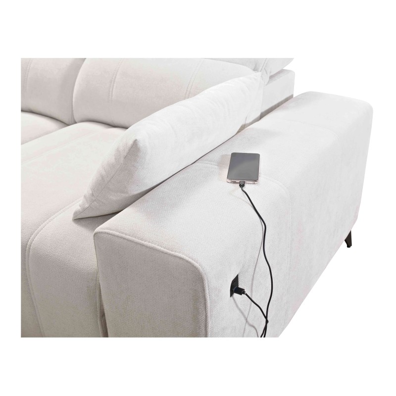 Ecksofa Ballagio III Mix mit Schlaffunktion und Relaxfunktion | Höchste Qualität Geflecht, Spring 1110