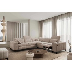 Ecksofa Ballagio III Mix mit Schlaffunktion und Relaxfunktion | Höchste Qualität Geflecht, Spring 1110