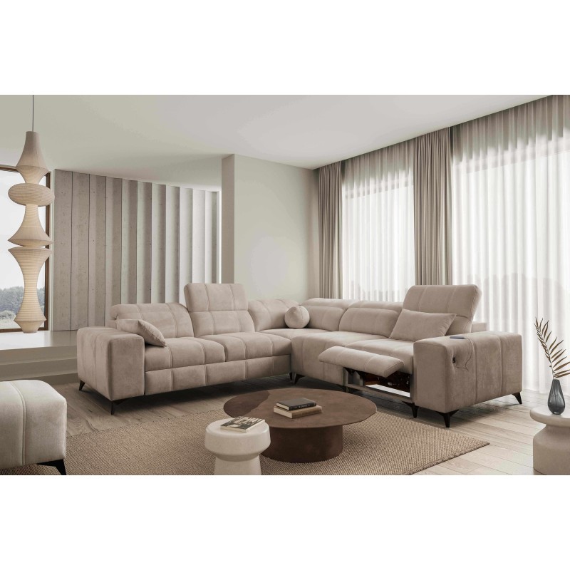 Narożnik ballagio III Mix z funkcją spania i relax | Najwyższa jakość Plecionka, Spring 1110