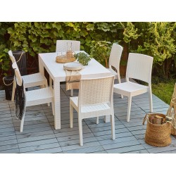 Zestaw ogrodowy dla 6 osób FOSSANO Biały