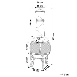 Palenisko ogrodowe z grillem TACORA Metal Czarny