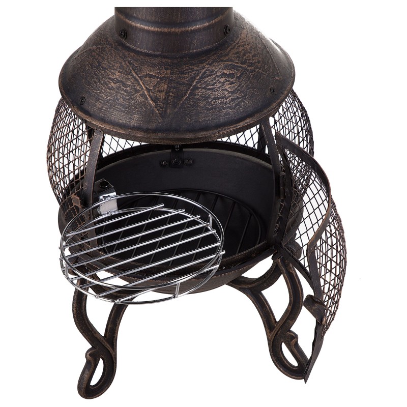 Palenisko ogrodowe z grillem TACORA Metal Czarny