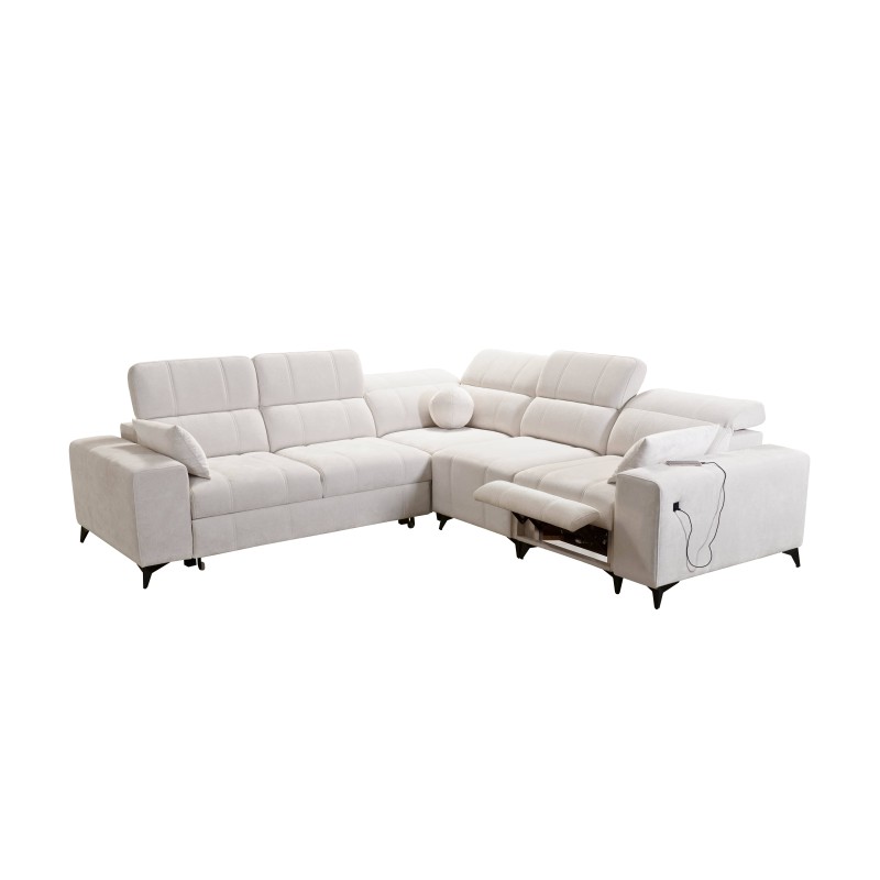Ecksofa Ballagio III Mix mit Schlaffunktion und Relaxfunktion | Höchste Qualität Geflecht, Spring 1110