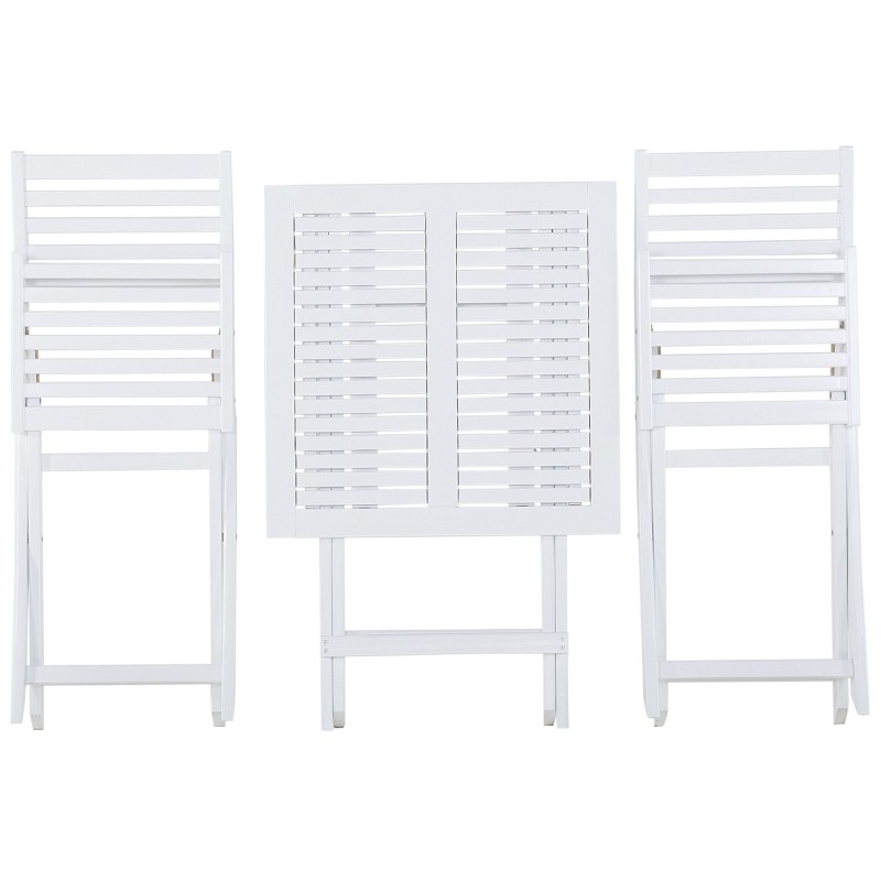 Zestaw mebli balkonowych z poduszkami Składane FIJI Drewno Niebieski