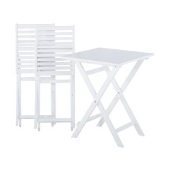 Zestaw mebli balkonowych z poduszkami Składane FIJI Drewno Niebieski