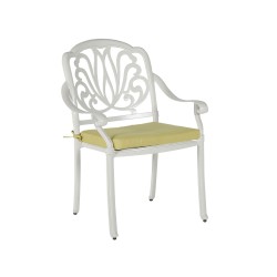 Zestaw ogrodowy dla 4 osób ANCONA z poduszkami Metal Biały