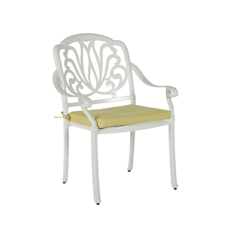 Zestaw ogrodowy dla 4 osób ANCONA z poduszkami Metal Biały