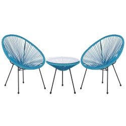 Zestaw mebli balkonowych ACAPULCO II Technorattan Niebieski