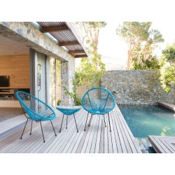 Zestaw mebli balkonowych ACAPULCO II Technorattan Niebieski