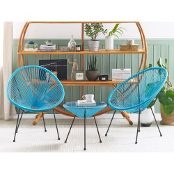 Zestaw mebli balkonowych ACAPULCO II Technorattan Niebieski