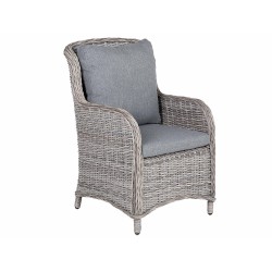 Zestaw ogrodowy dla 6 osób CASCAIS z poduszkami Technorattan Szary