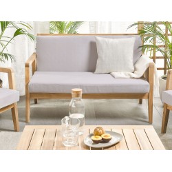 Zestaw ogrodowy ze stolikiem dla 4 osób PALLANO Drewno akacjowe Beżowoszary