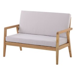 Zestaw ogrodowy ze stolikiem dla 4 osób PALLANO Drewno akacjowe Beżowoszary