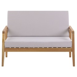 Zestaw ogrodowy ze stolikiem dla 4 osób PALLANO Drewno akacjowe Beżowoszary