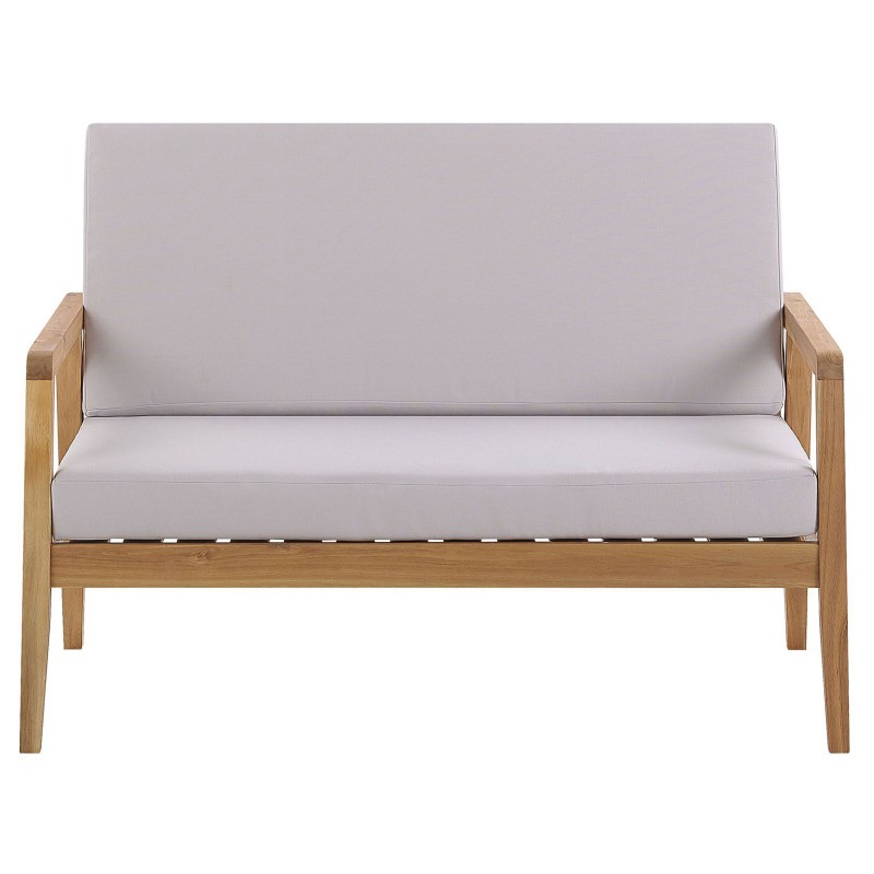 Zestaw ogrodowy ze stolikiem dla 4 osób PALLANO Drewno akacjowe Beżowoszary