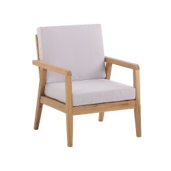 Zestaw ogrodowy ze stolikiem dla 4 osób PALLANO Drewno akacjowe Beżowoszary