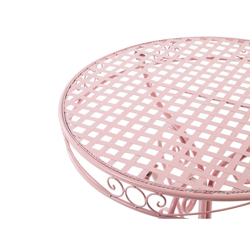 Stolik bistro ALBINIA 70 cm 70 cm Metal Różowy