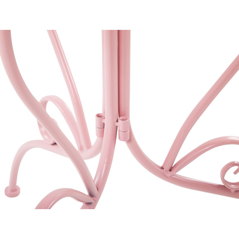 Stolik bistro ALBINIA 70 cm 70 cm Metal Różowy