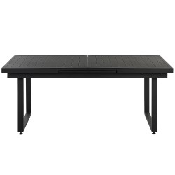 Stół ogrodowy rozkładany VALCANETTO 180/240 cm 90 cm Metal Czarny