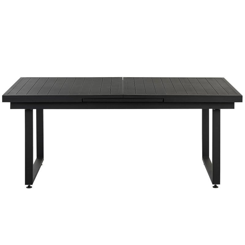 Stół ogrodowy rozkładany VALCANETTO 180/240 cm 90 cm Metal Czarny
