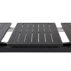 Stół ogrodowy rozkładany VALCANETTO 180/240 cm 90 cm Metal Czarny