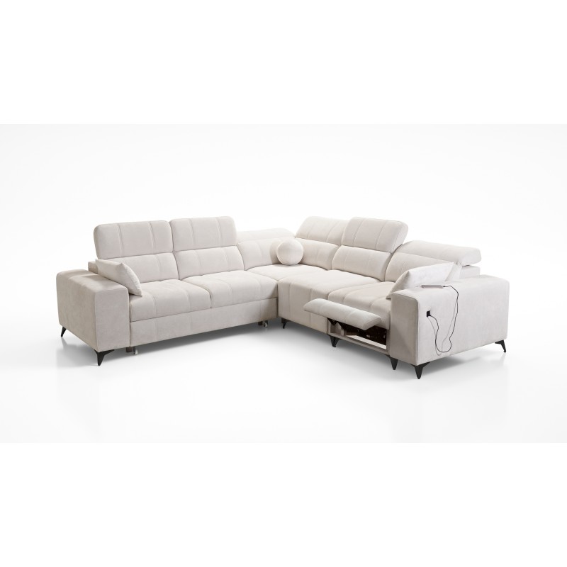 Ecksofa Ballagio III Mix mit Schlaffunktion und Relaxfunktion | Höchste Qualität Geflecht, Spring 1108