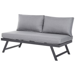 Narożnik ogrodowy ze stolikiem dla 5 osób COCCORINO Metal Szary