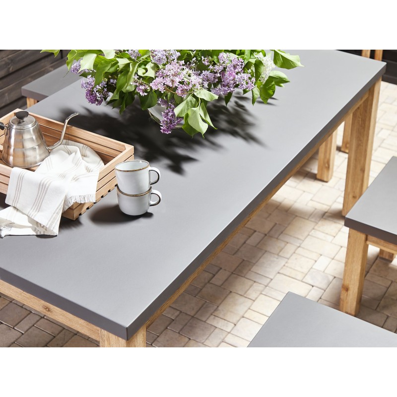 Stół ogrodowy OSTUNI 180 cm 90 cm Beton Szary