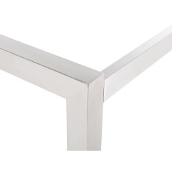 Stół ogrodowy GROSSETO 220 cm 100 cm Polerowany Granit Szary