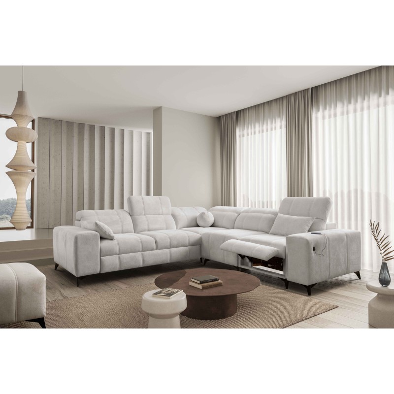 Кутовий диван Ballagio III Mix з функцією сну та релаксу | Найвища якість, Тканина, Spring 1104
