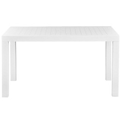 Stół ogrodowy FOSSANO 140 cm 80 cm Biały
