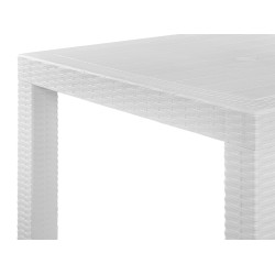 Stół ogrodowy FOSSANO 140 cm 80 cm Biały