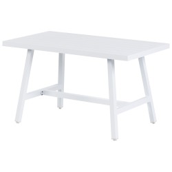 Narożnik ogrodowy ze stolikiem dla 6 osób CASTELLA/FRATTE Lewostronny Metal Złamana biel