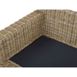 Sofa ogrodowa rattanowa naturalna ARDEA