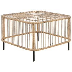 Stolik ogrodowy rattanowy 67 x 67 cm naturalny CESENATICO