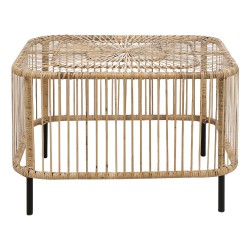 Stolik ogrodowy rattanowy 67 x 67 cm naturalny CESENATICO