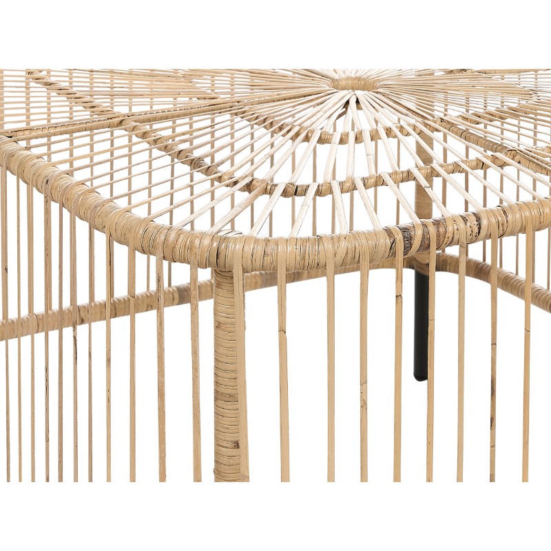 Stolik ogrodowy rattanowy 67 x 67 cm naturalny CESENATICO