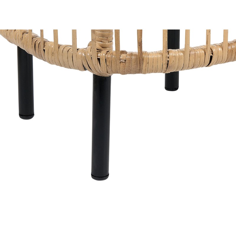 Stolik ogrodowy rattanowy 67 x 67 cm naturalny CESENATICO