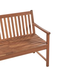 Ławka ogrodowa z poduchą VIVARA 180 cm Certyfikowane drewno akacjowe Bordowy