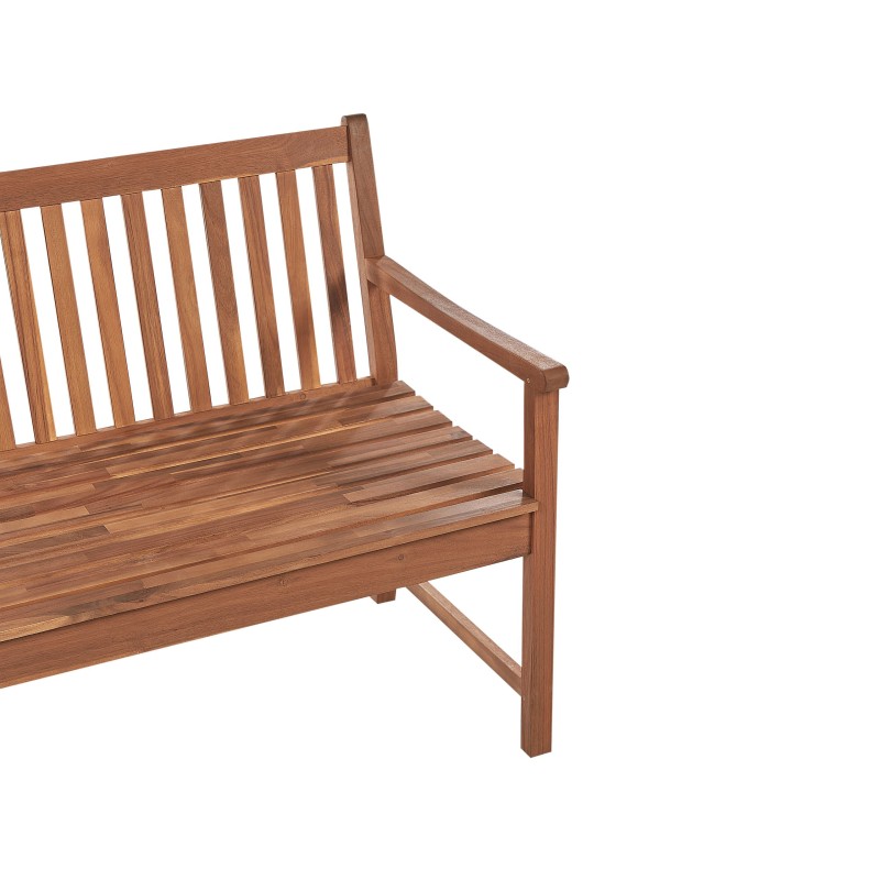 Ławka ogrodowa z poduchą VIVARA 180 cm Certyfikowane drewno akacjowe Bordowy