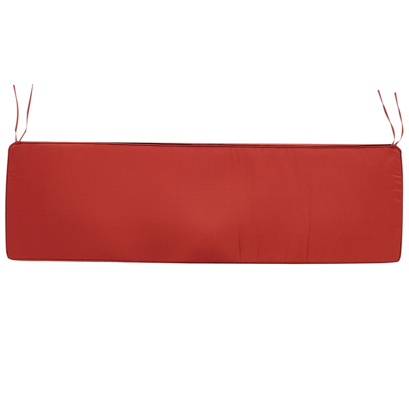 Ławka ogrodowa z poduchą VIVARA 180 cm Certyfikowane drewno akacjowe Bordowy